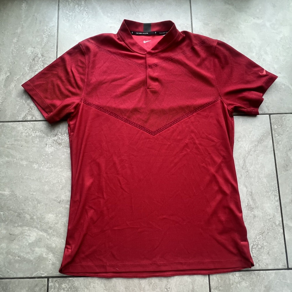 NIKE TIGER WOODS DriFit Golf Polo with Blade Collar Small